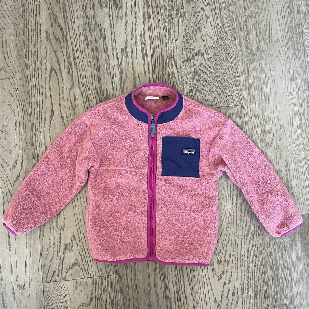 Pink Patagonia fleece, 5T